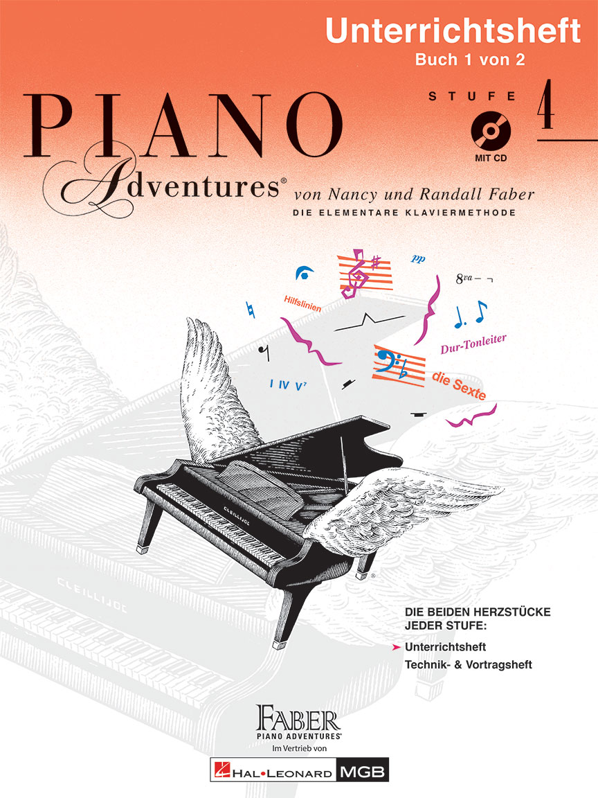 Piano Adventures® Stufe 4 Unterrichtsheft mit CD